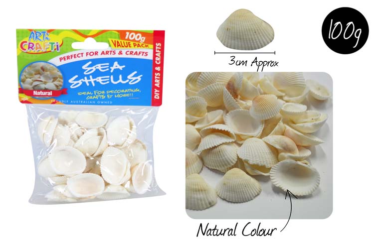 Sea Shells 100g Natural 3cm